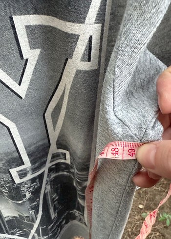 Gri New York Baskılı Erkek Tişört s beden - Görsel 5