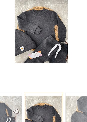 Gri Çocuk Bereli takım 3 lü etiketli 5 yaş - Görsel 3