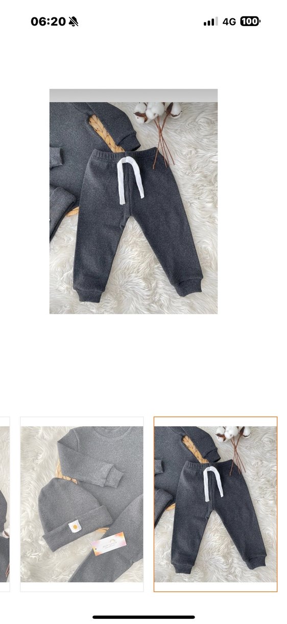 Gri Çocuk Bereli takım 3 lü etiketli 5 yaş - Görsel 4