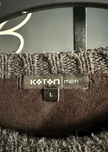 Koton L beden Gri Çizgili dar kalıp Triko erkek Kazak - Görsel 11