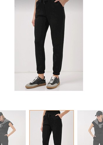 Siyah etiketli Kadın Eşofman Altı s beden 3 iplik - Görsel 2