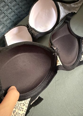 Leopar Desenli Kadın Sütyen 2 li askısı yok 80 beden - Görsel 8