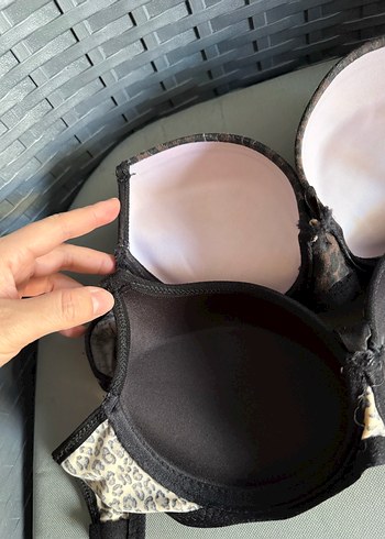 Leopar Desenli Kadın Sütyen 2 li askısı yok 80 beden - Görsel 9