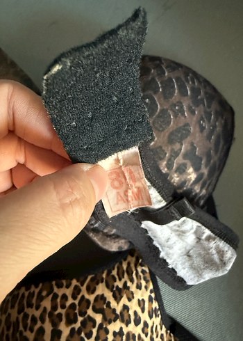 Leopar Desenli Kadın Sütyen 2 li askısı yok 80 beden - Görsel 2