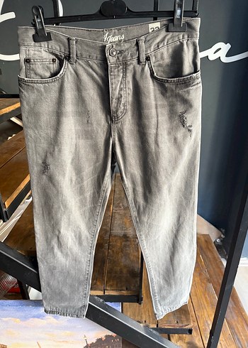 Gri Regular Fit Erkek Kot Pantolon 32 beden - Görsel 2