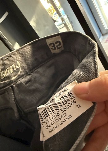 Gri Regular Fit Erkek Kot Pantolon 32 beden - Görsel 6