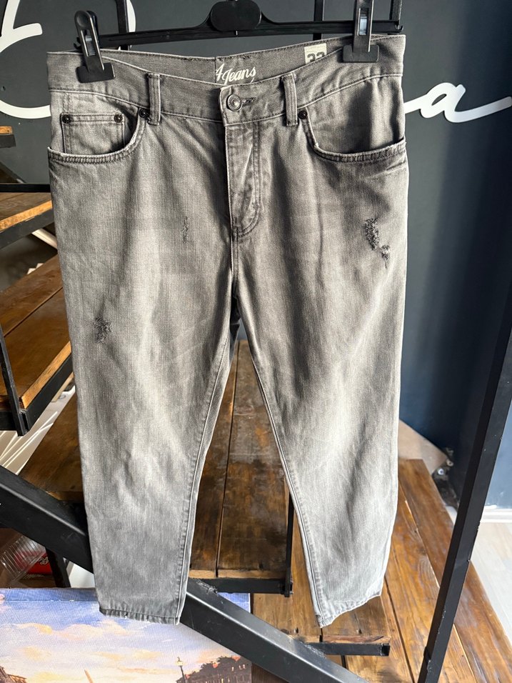 Gri Regular Fit Erkek Kot Pantolon 32 beden - Görsel 2