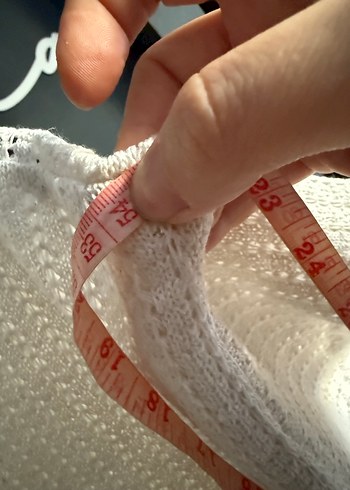 Erkek Örgü Beyaz Polo Tişört m beden - Görsel 4