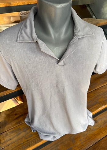 Erkek Gri Kısa Kollu Polo Tişört m beden - Görsel 3