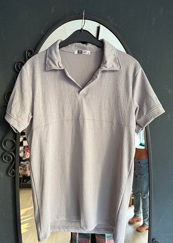 Erkek Gri Kısa Kollu Polo Tişört m beden - Görsel 9