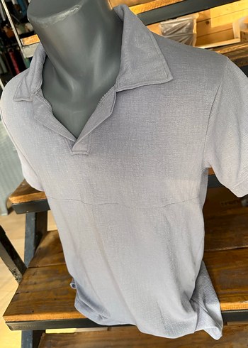 Erkek Gri Kısa Kollu Polo Tişört m beden - Görsel 6