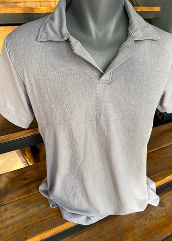 Erkek Gri Kısa Kollu Polo Tişört m beden - Görsel 4