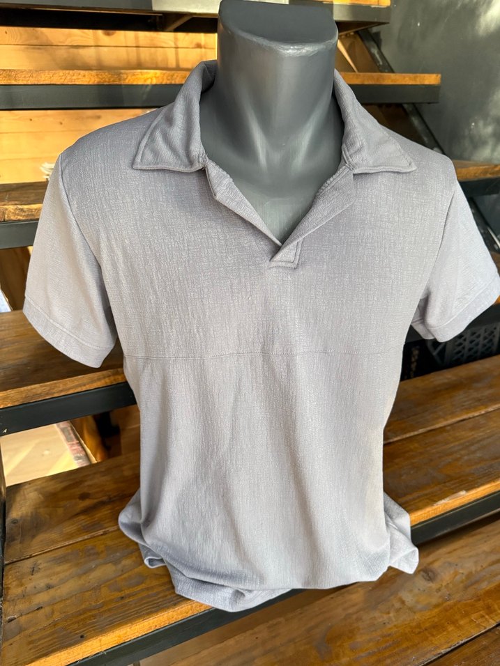 Erkek Gri Kısa Kollu Polo Tişört m beden - Görsel 5