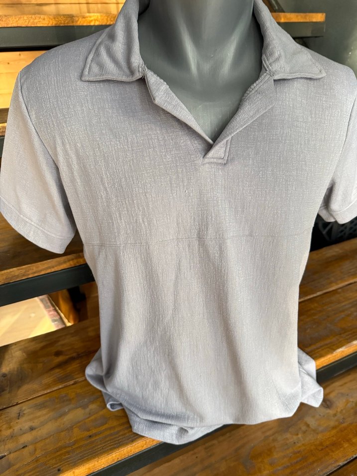 Erkek Gri Kısa Kollu Polo Tişört m beden - Görsel 4