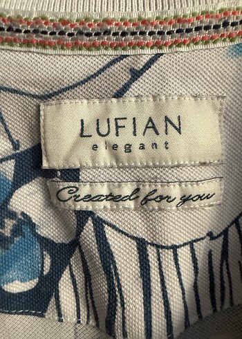 Lufian xl beden Mavi Çiçekli Kısa Kollu Polo Tişört - Görsel 16