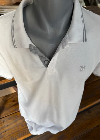 Mavi Erkek Koton Beyaz Polo Yaka Tişört M beden - Görsel 4