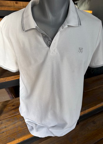 Mavi Erkek Koton Beyaz Polo Yaka Tişört M beden - Görsel 5