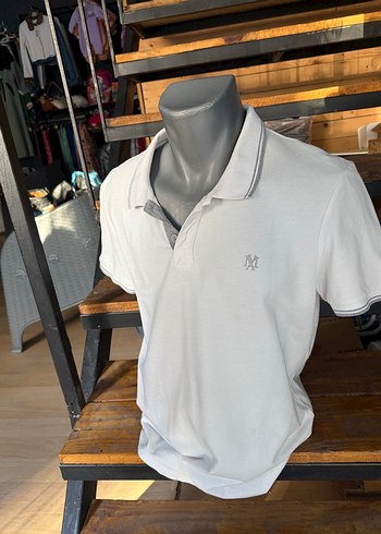 Mavi Erkek Koton Beyaz Polo Yaka Tişört M beden - Görsel 2