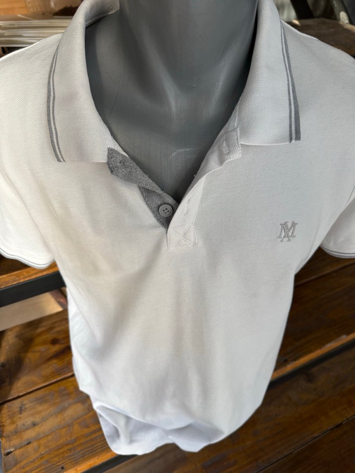 Mavi Erkek Koton Beyaz Polo Yaka Tişört M beden - Görsel 4