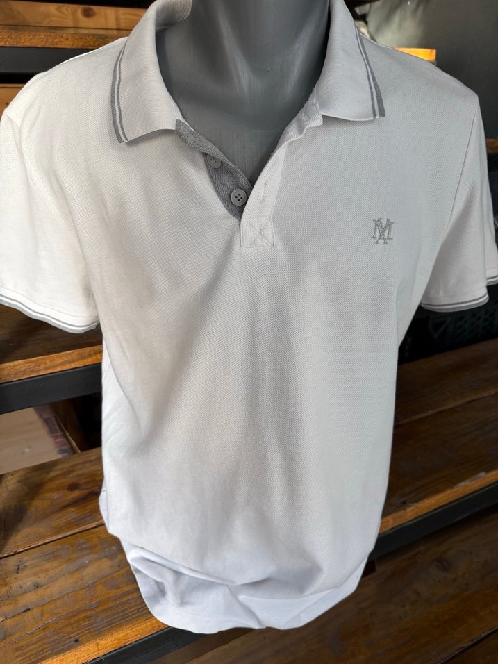 Mavi Erkek Koton Beyaz Polo Yaka Tişört M beden - Görsel 5