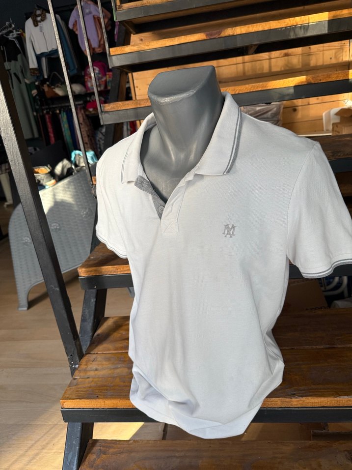 Mavi Erkek Koton Beyaz Polo Yaka Tişört M beden - Görsel 2