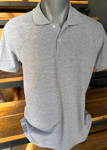 Gri Erkek Polo Tişört Kısa Kollu L beden - Görsel 5