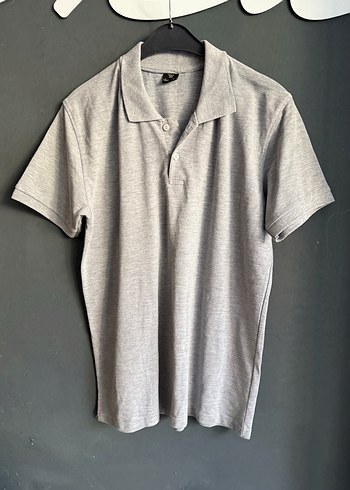 Gri Erkek Polo Tişört Kısa Kollu L beden - Görsel 7