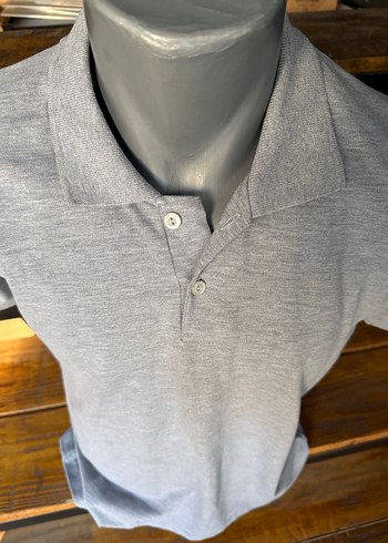 Gri Erkek Polo Tişört Kısa Kollu L beden - Görsel 3