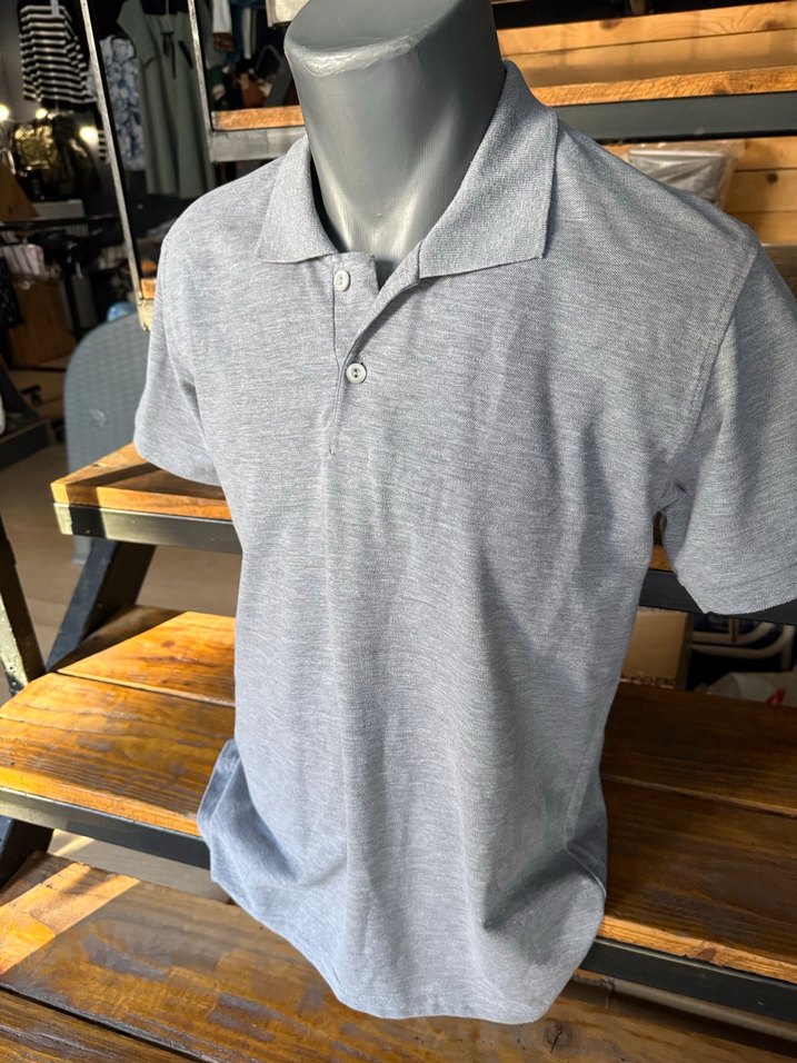 Gri Erkek Polo Tişört Kısa Kollu L beden - Görsel 4