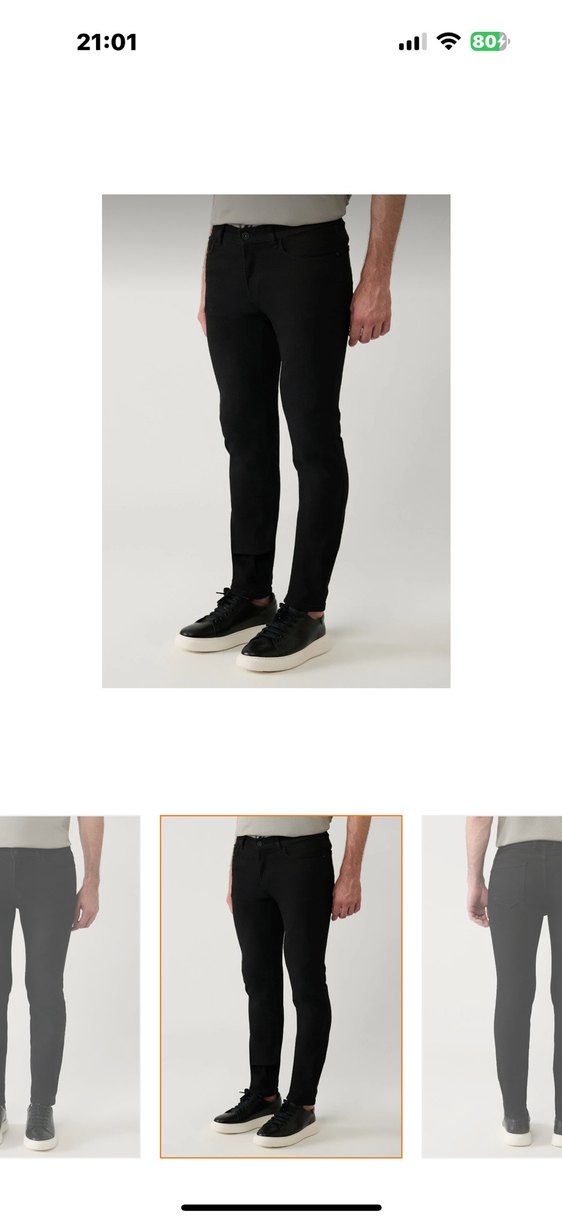 Avva Erkek Siyah Regular Fit Pantolon 31 beden etiketli - Görsel 2