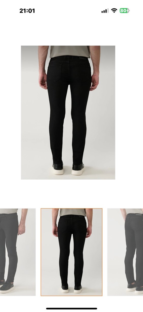 Avva Erkek Siyah Regular Fit Pantolon 31 beden etiketli - Görsel 3