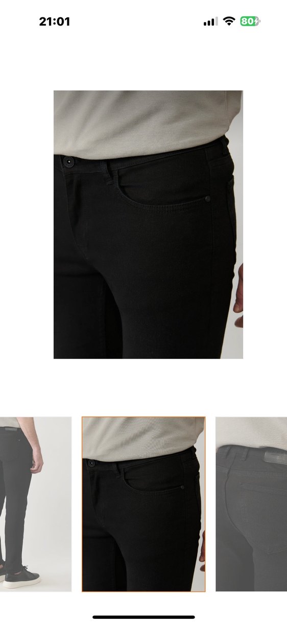 Avva Erkek Siyah Regular Fit Pantolon 31 beden etiketli - Görsel 5