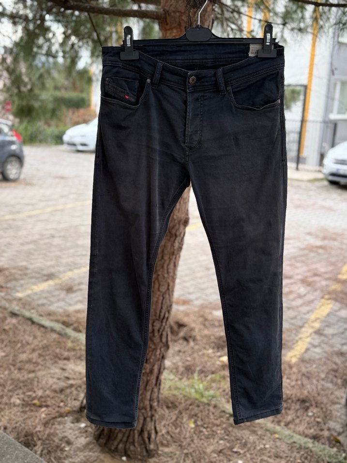 Erkek Siyah Fit Denim Jean diesel 32 beden - Görsel 2