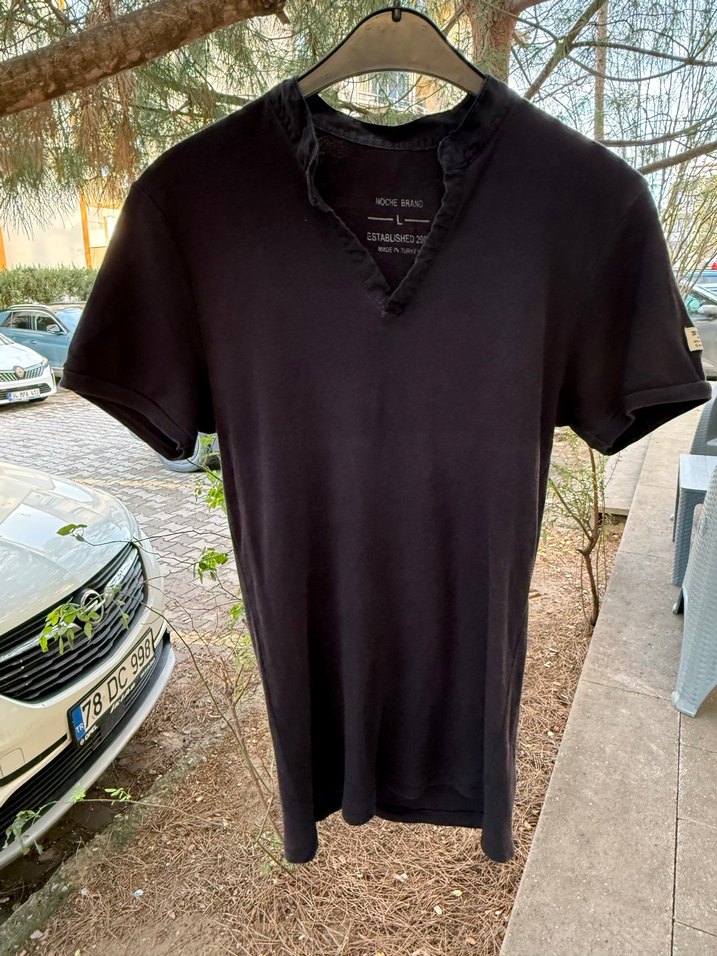 Erkek Siyah Tişört L beden ama s-m kalıp - Görsel 5