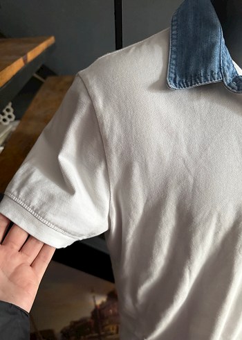 Colins Erkek Beyaz Denim Yaka Polo Tişört L beden - Görsel 6