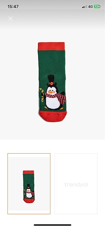 Koton yılbaşı çorap 7 yaş etiketli - Görsel 2