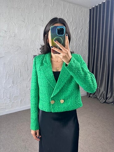 Diğer S beden tüvit ceket blazer etiketli