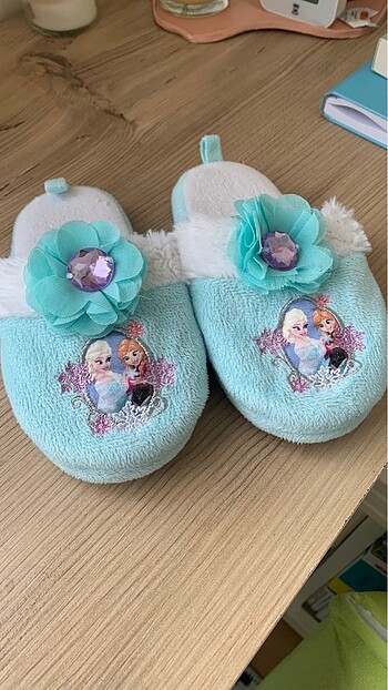 kış kız çocuk terlik elsa peluş panduf