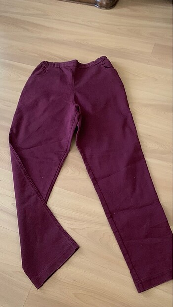 bordo kumaş pantolon lastikli M L