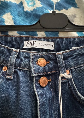 Kadın Mavi Regular Fit Denim Midi Kot Pantolon - Görsel 5