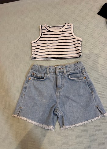 Kız Çocuk Pembe Straplez Baskılı Tişört - Görsel 7