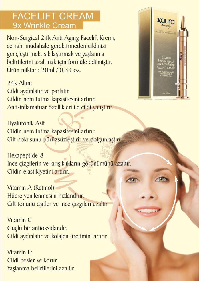 XAURA KIRIŞIKLIK SERUMU 24K ALTIN - Görsel 4