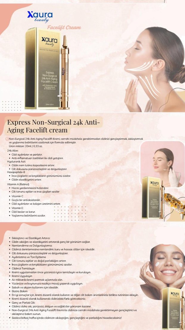 XAURA KIRIŞIKLIK SERUMU 24K ALTIN - Görsel 5