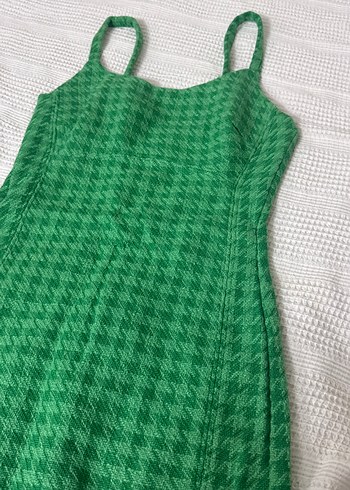 Bershka Yeşil Örme Tüvit Kumaş Tulum