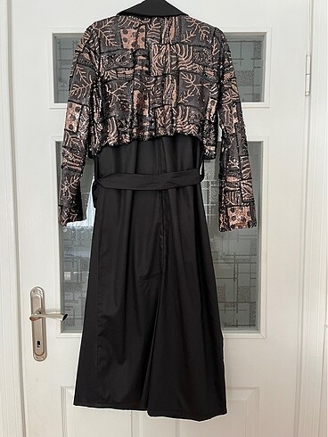 Payetli trençkot - Görsel 5