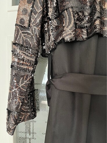 Payetli trençkot - Görsel 7