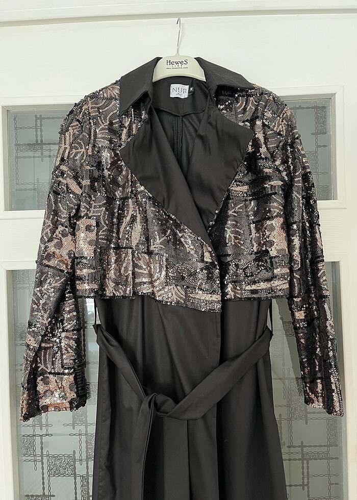 Payetli trençkot - Görsel 2