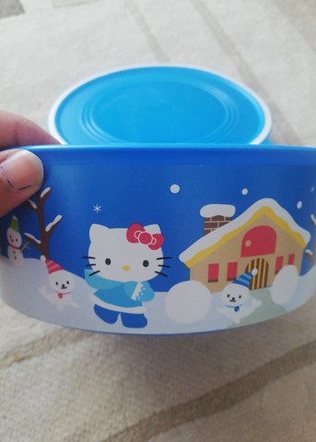 Hello Kitty Desenli Mavi 1.5 lt tupperwera