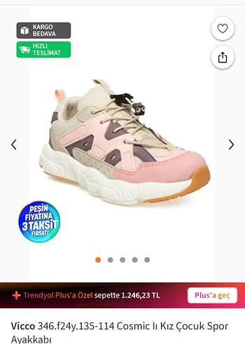 Vicco Cosmic Pembe Bağcıklı Spor Ayakkabı