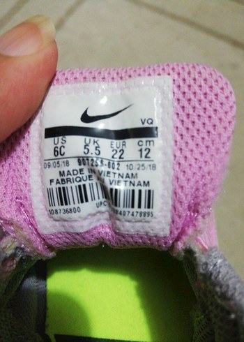 Nike Kız Çocuk Pembe Cırtlı Spor Ayakkabı nike